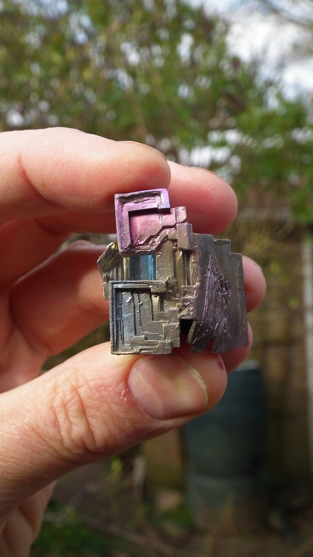 Bismuth crystal / Natural Bismuth geode