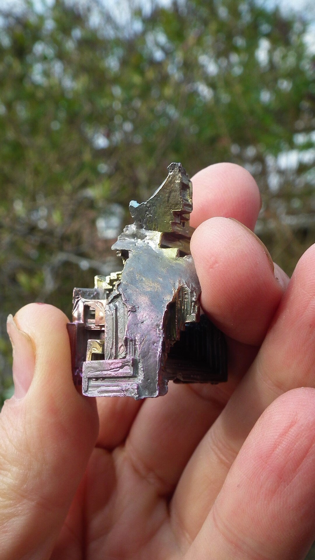 Bismuth crystal / Natural Bismuth geode