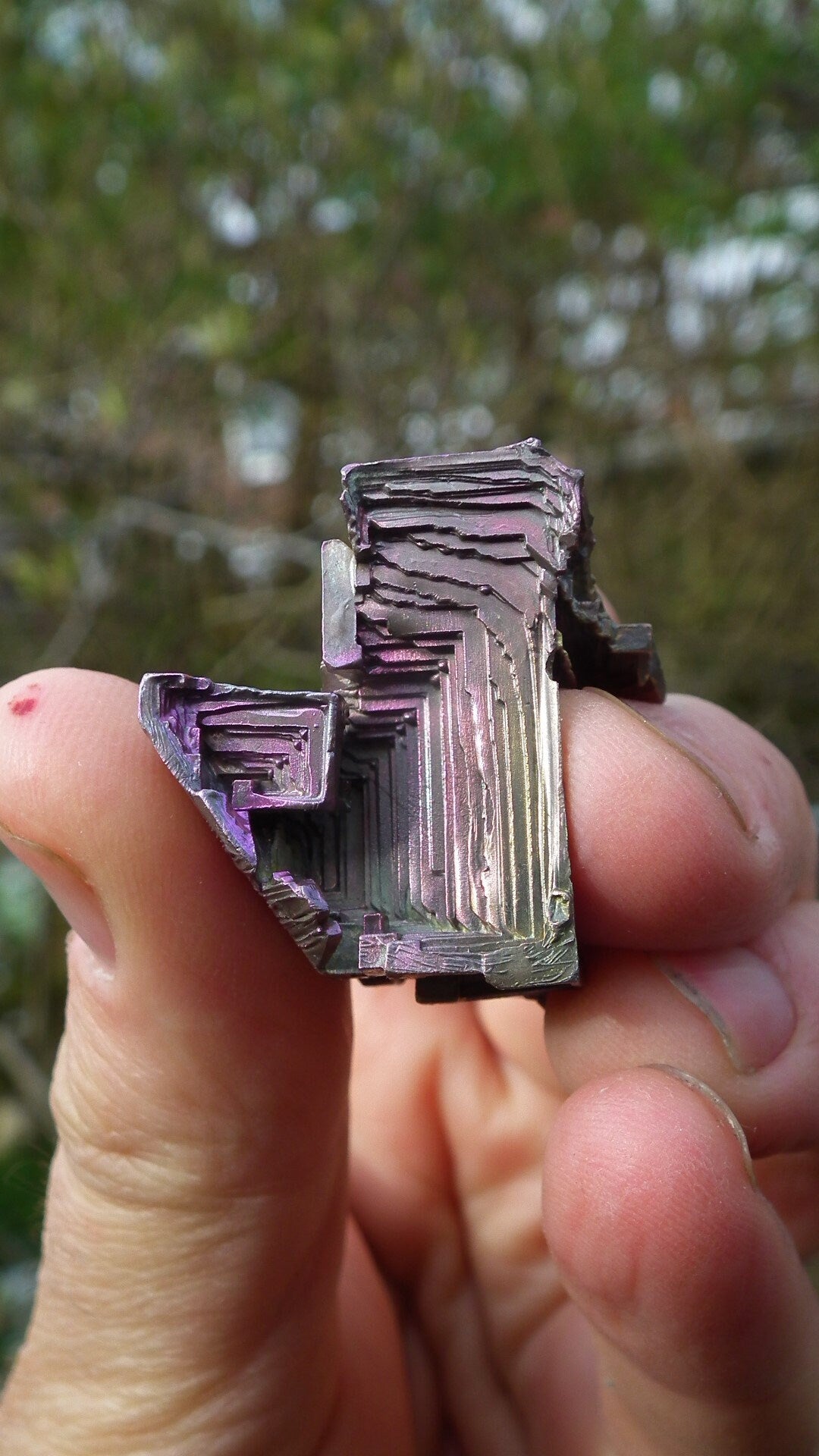 Bismuth crystal / Natural Bismuth geode