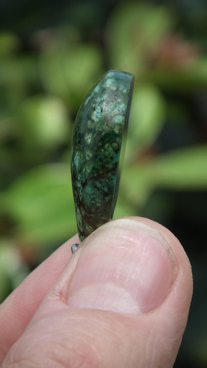 Turquoise necklace in sterling silver setting