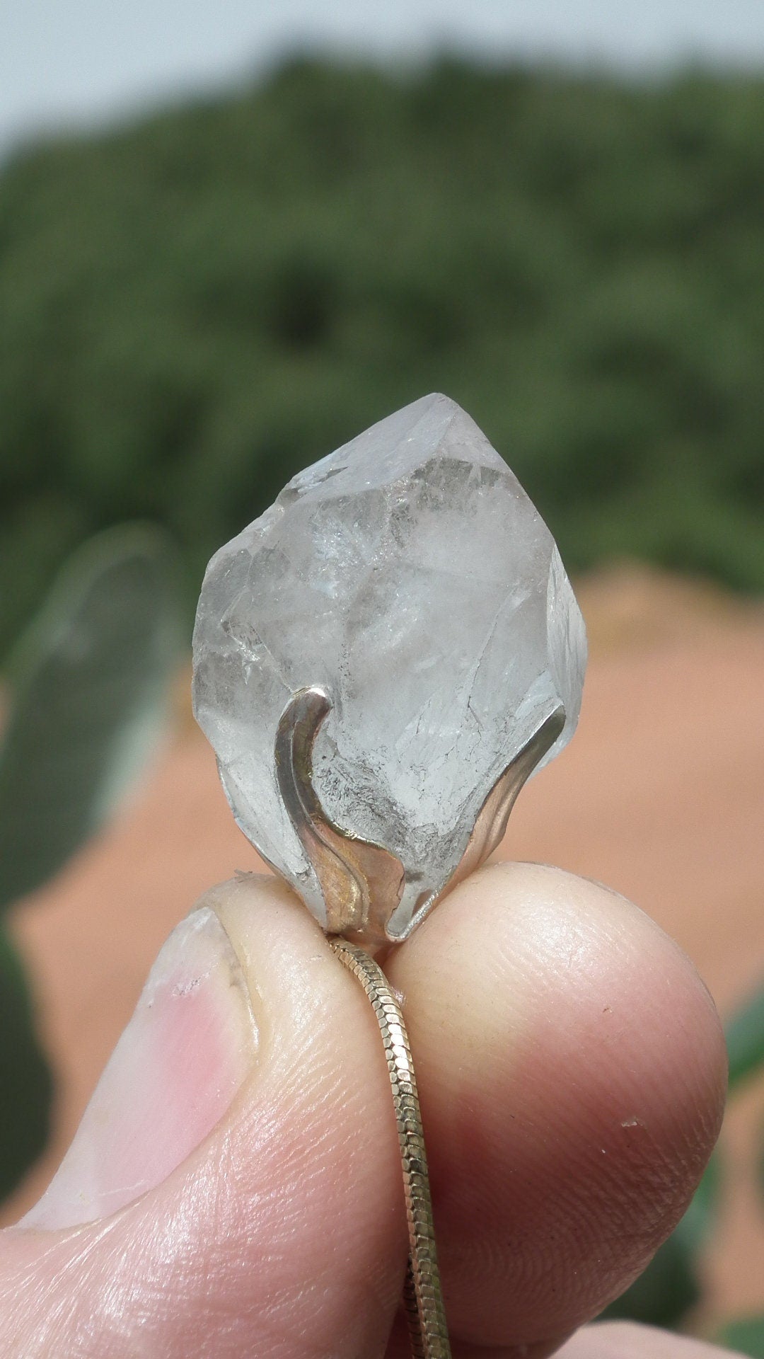 Herkimer diamond necklace