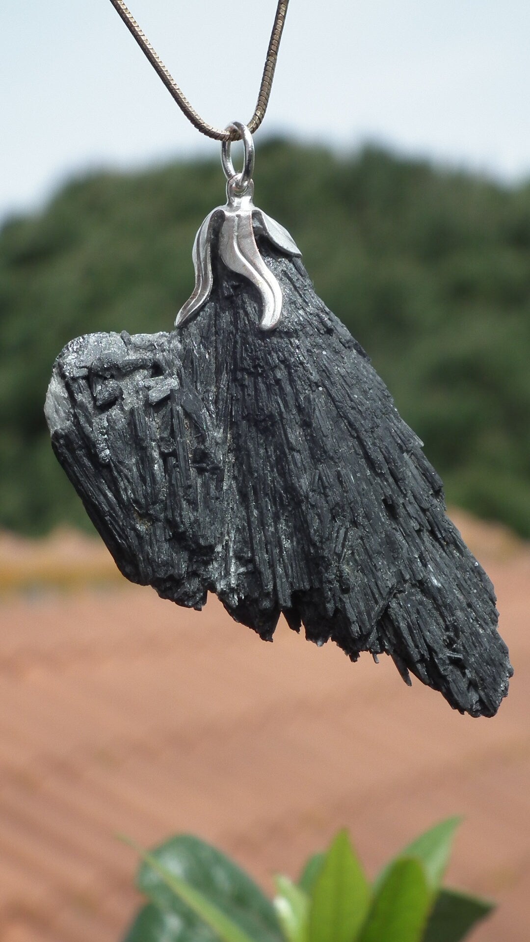 Black Kyanite pendant