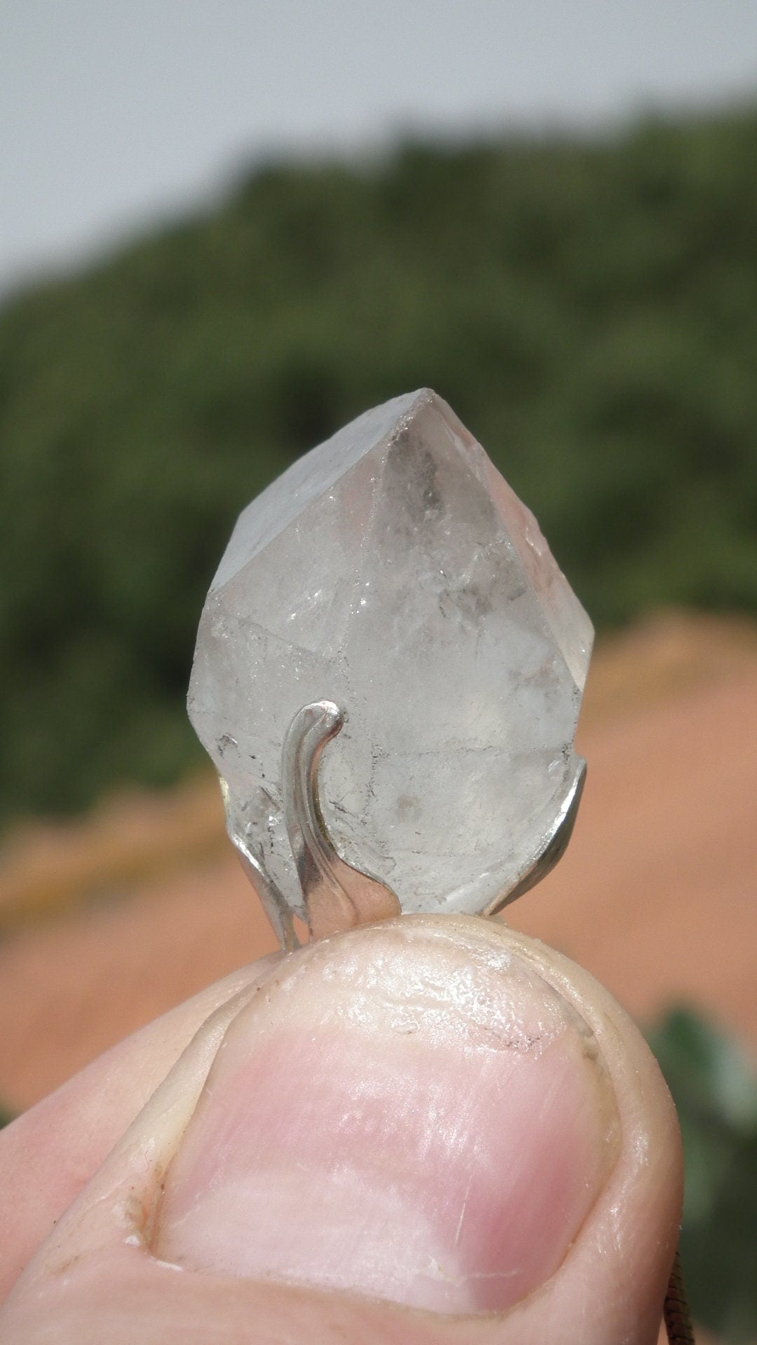 Herkimer diamond necklace