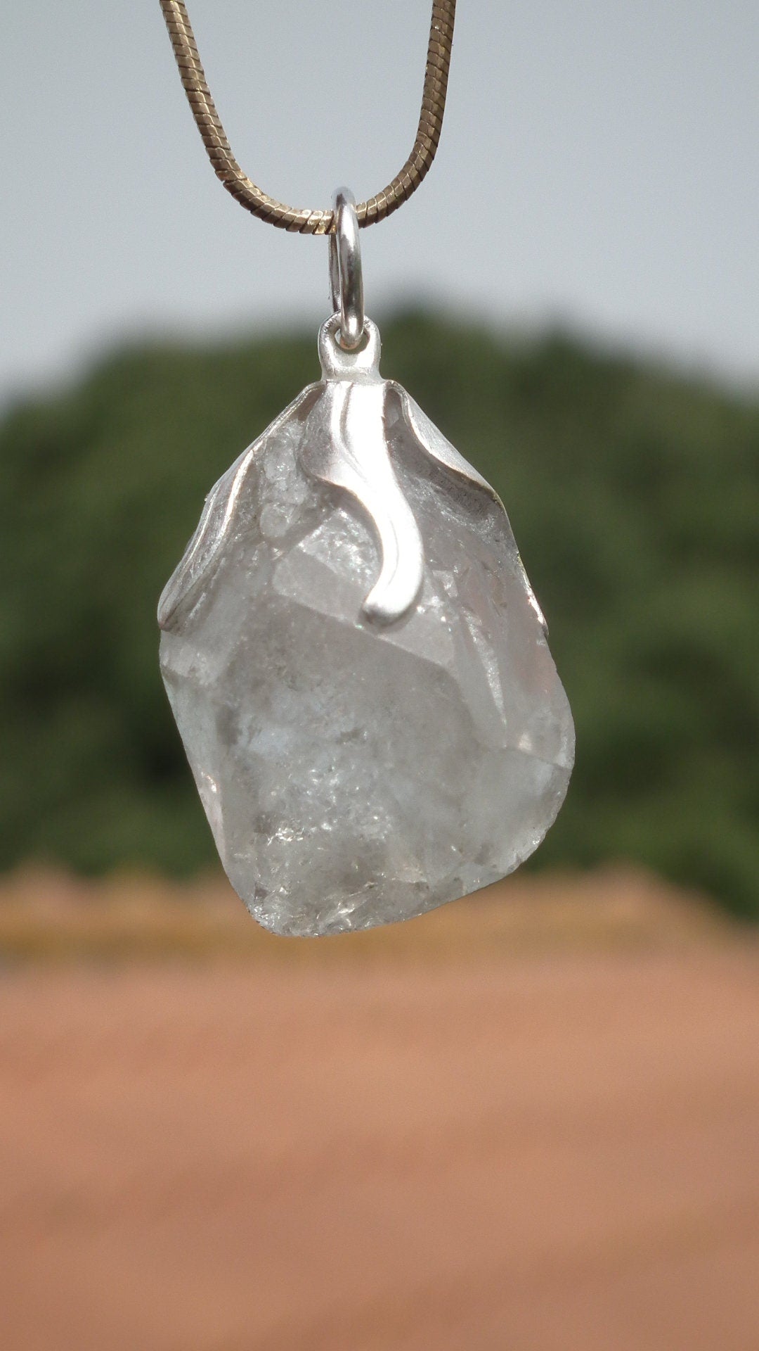 Herkimer diamond necklace