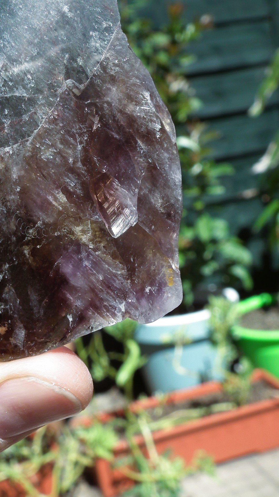 Super 7 polished freeform, Amethyst cacoxenite