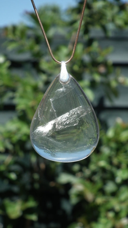 smokey quartz pendant with sterling silver bail
