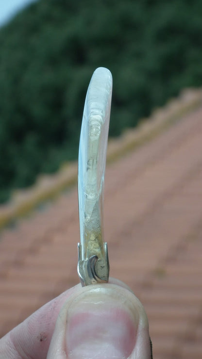 Citrine necklace with silver plated bail