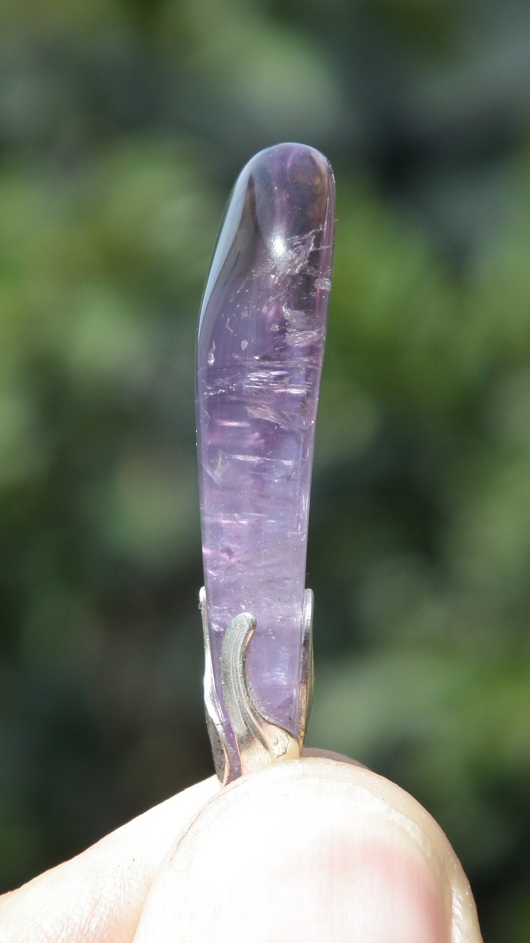 Ametrine necklace // Ametrine crystal // Ametrine pendant // with silver plated bail