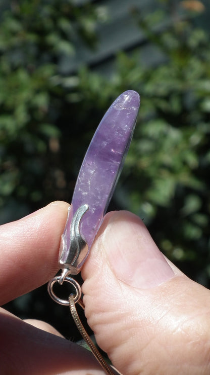 Ametrine necklace // Ametrine crystal // Ametrine pendant // with silver plated bail