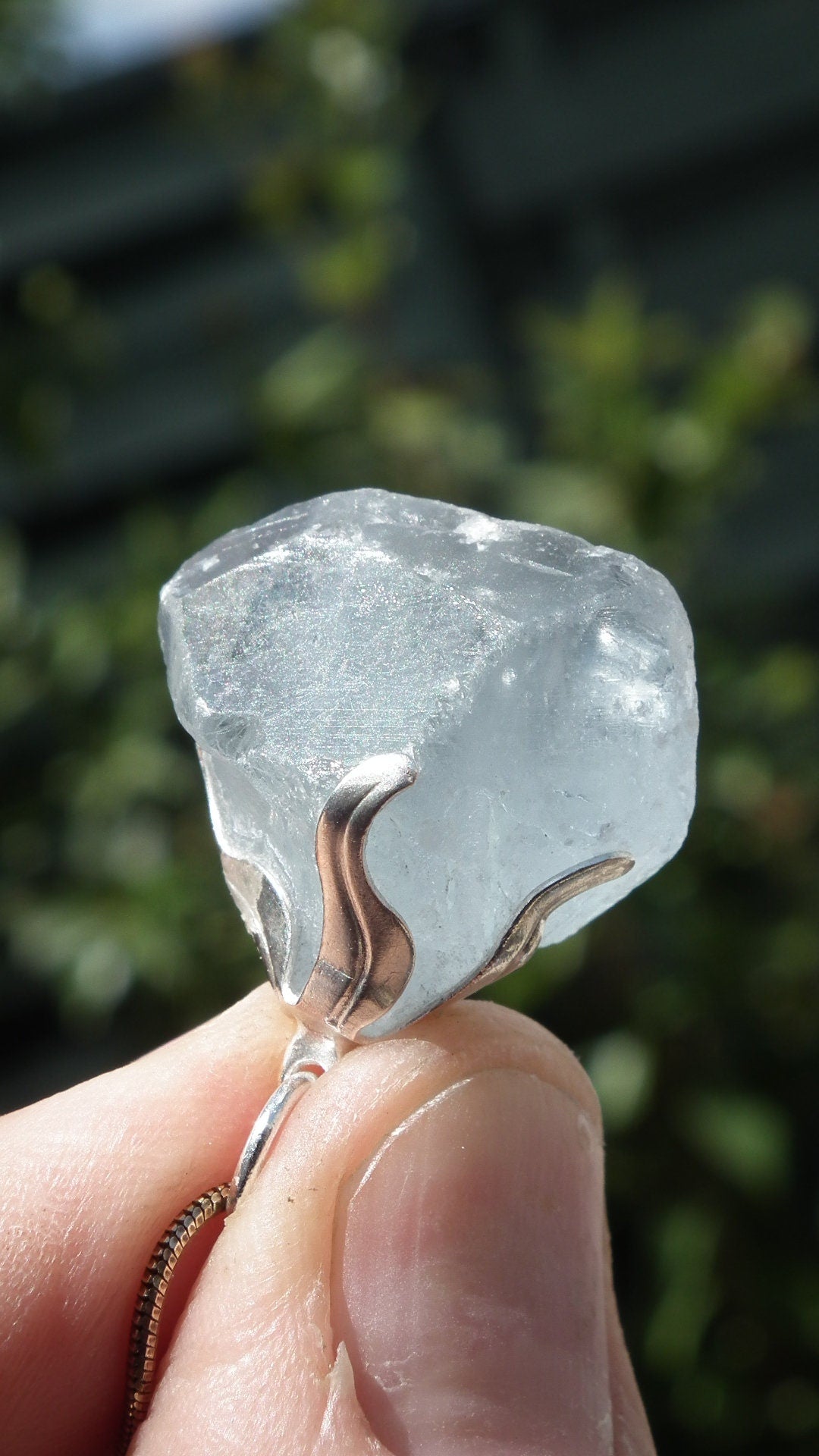 Celestite necklace / Celestite crystal / Blue celestite