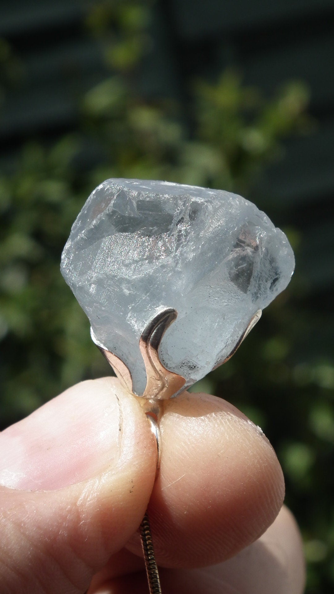 Celestite necklace / Celestite crystal / Blue celestite