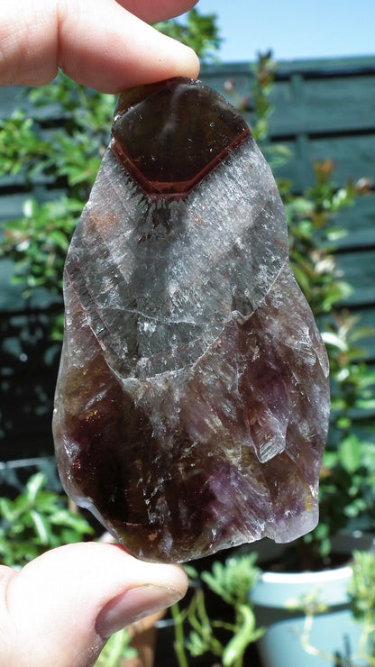 Super 7 polished freeform, Amethyst cacoxenite