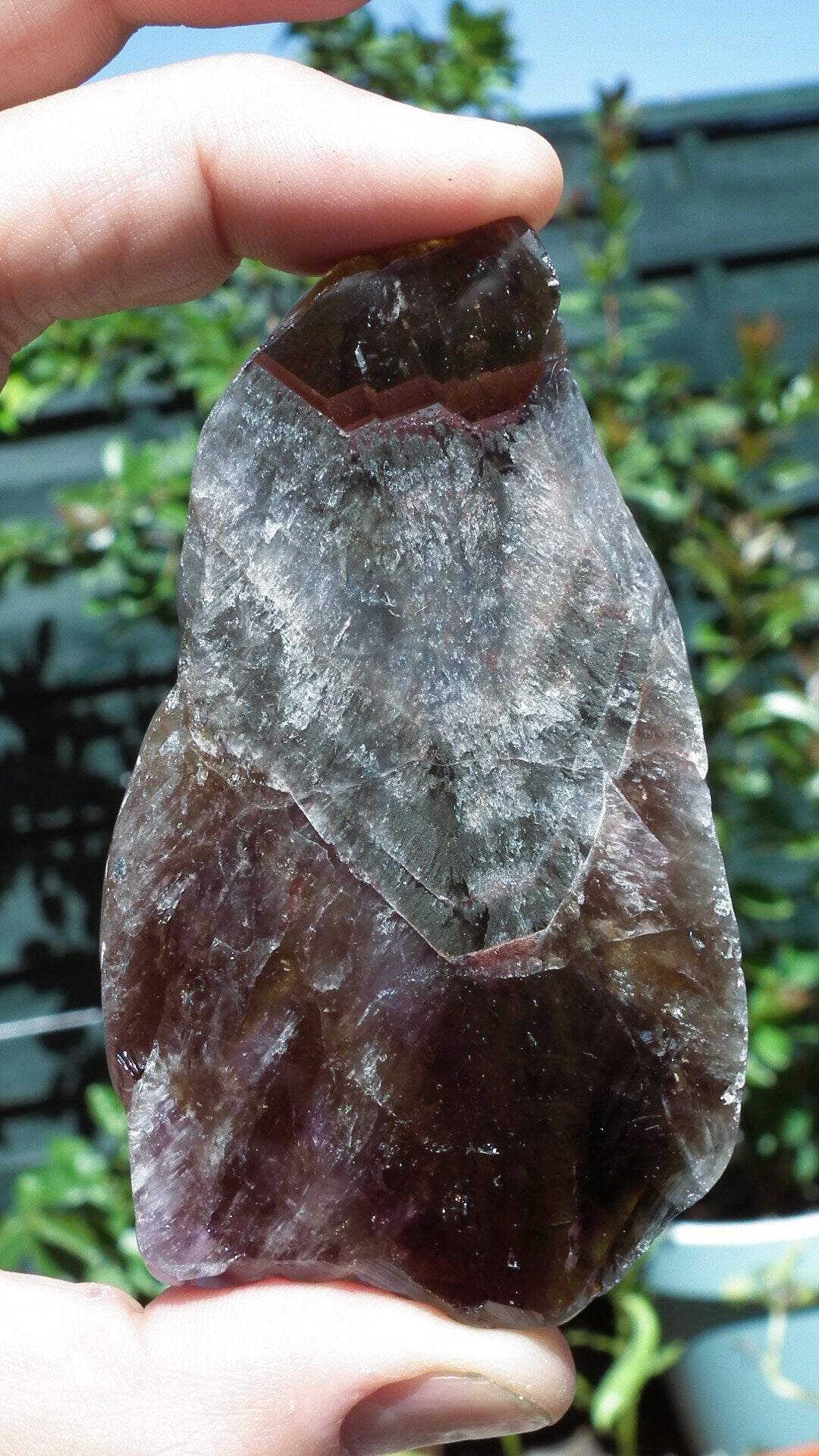 Super 7 polished freeform, Amethyst cacoxenite