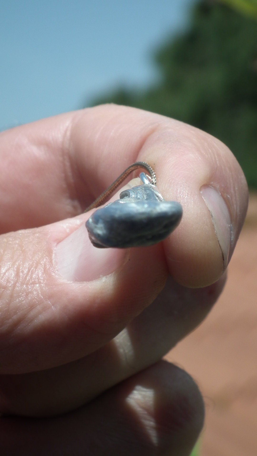 blue kyanite necklace / Polished Blue Kyanite