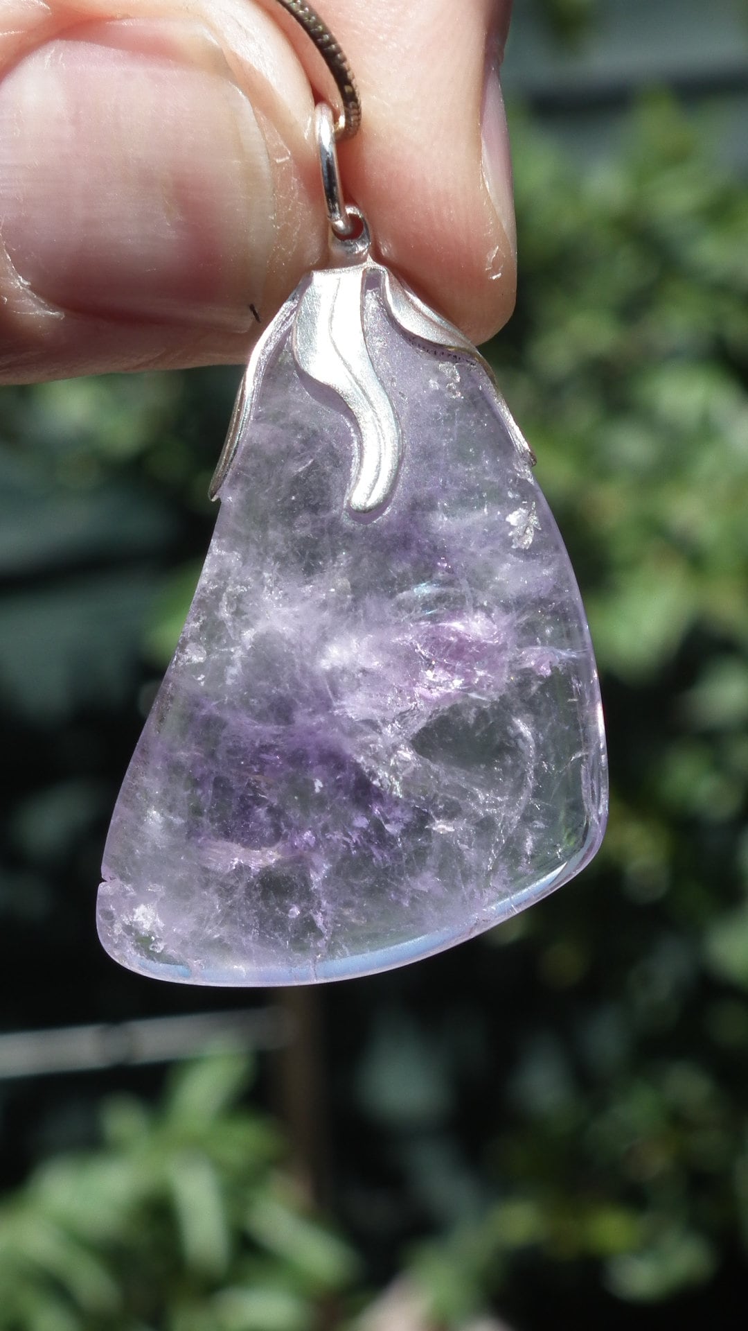 Ametrine necklace // Ametrine crystal // Ametrine pendant // with silver plated bail