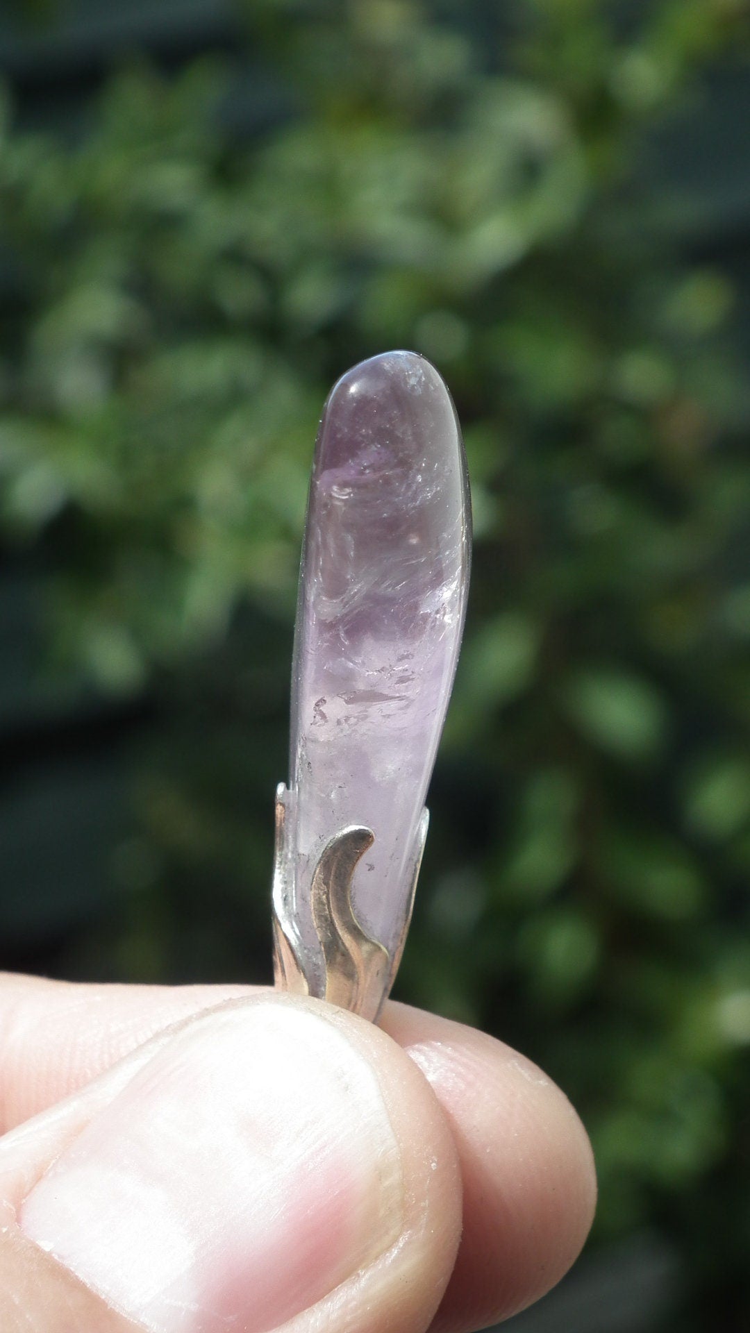 Ametrine necklace // Ametrine crystal // Ametrine pendant // with silver plated bail