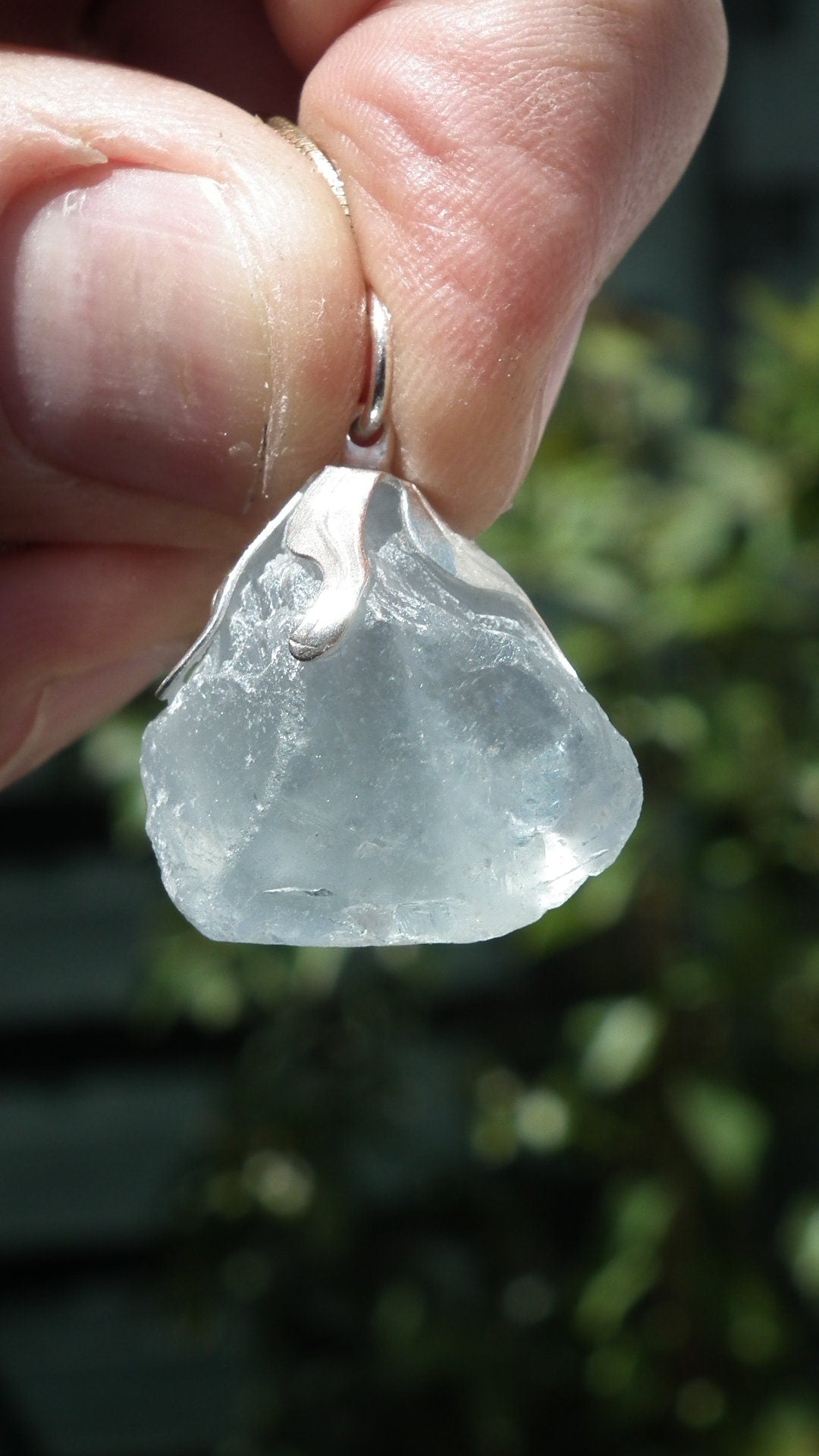 Celestite necklace / Celestite crystal / Blue celestite