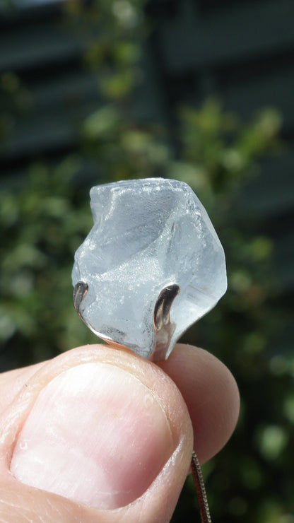 Celestite necklace / Celestite crystal / Blue celestite