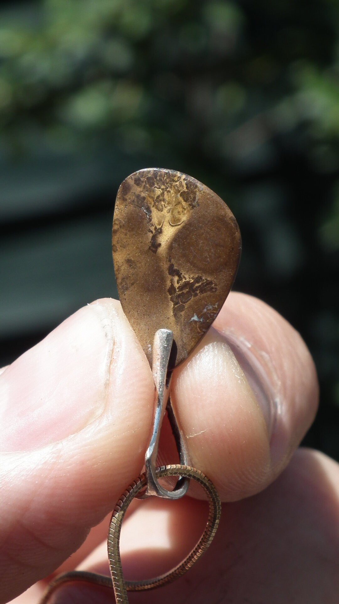 Boulder opal pendant with sterling silver bail