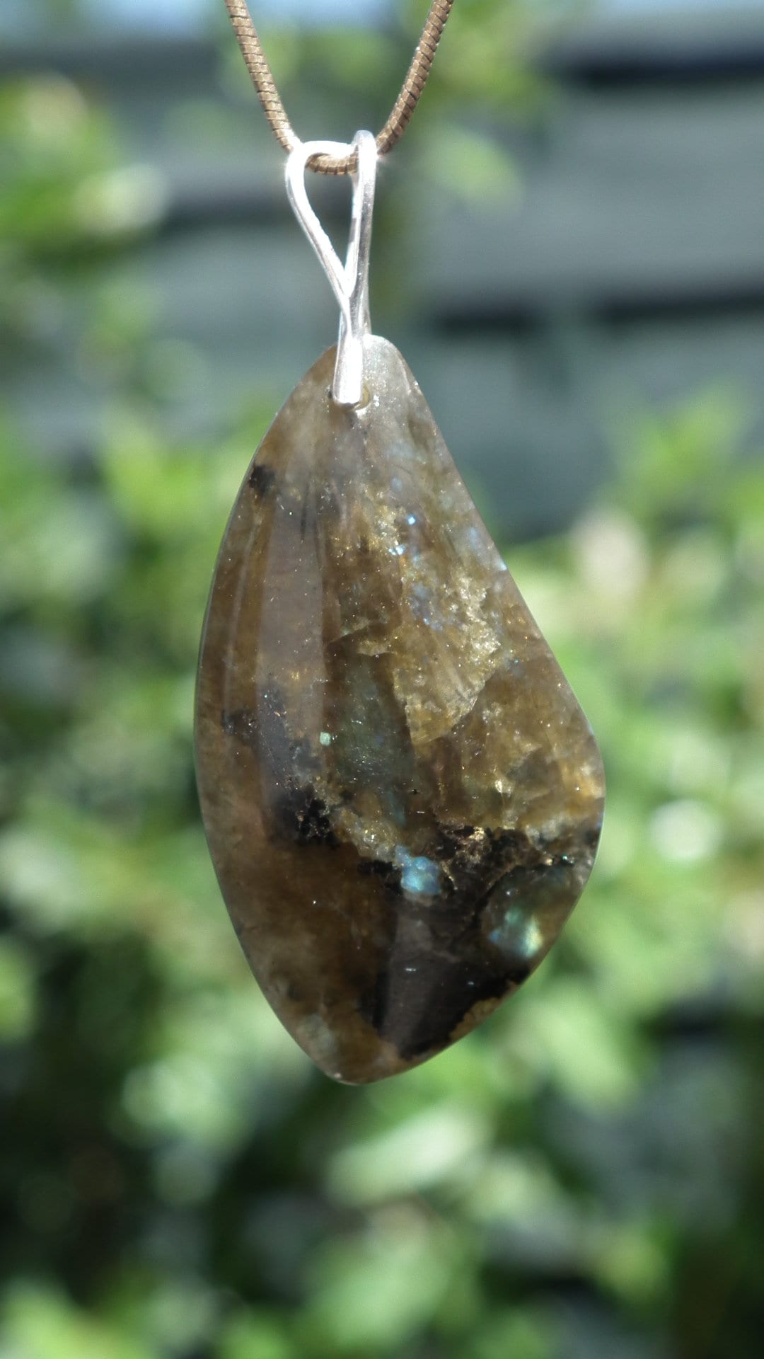 Labradorite necklace with Sterling silver bail