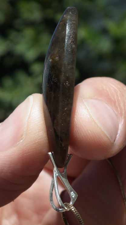 Labradorite necklace with Sterling silver bail