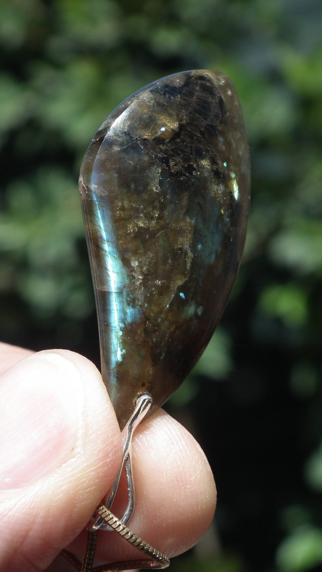 Labradorite necklace with Sterling silver bail