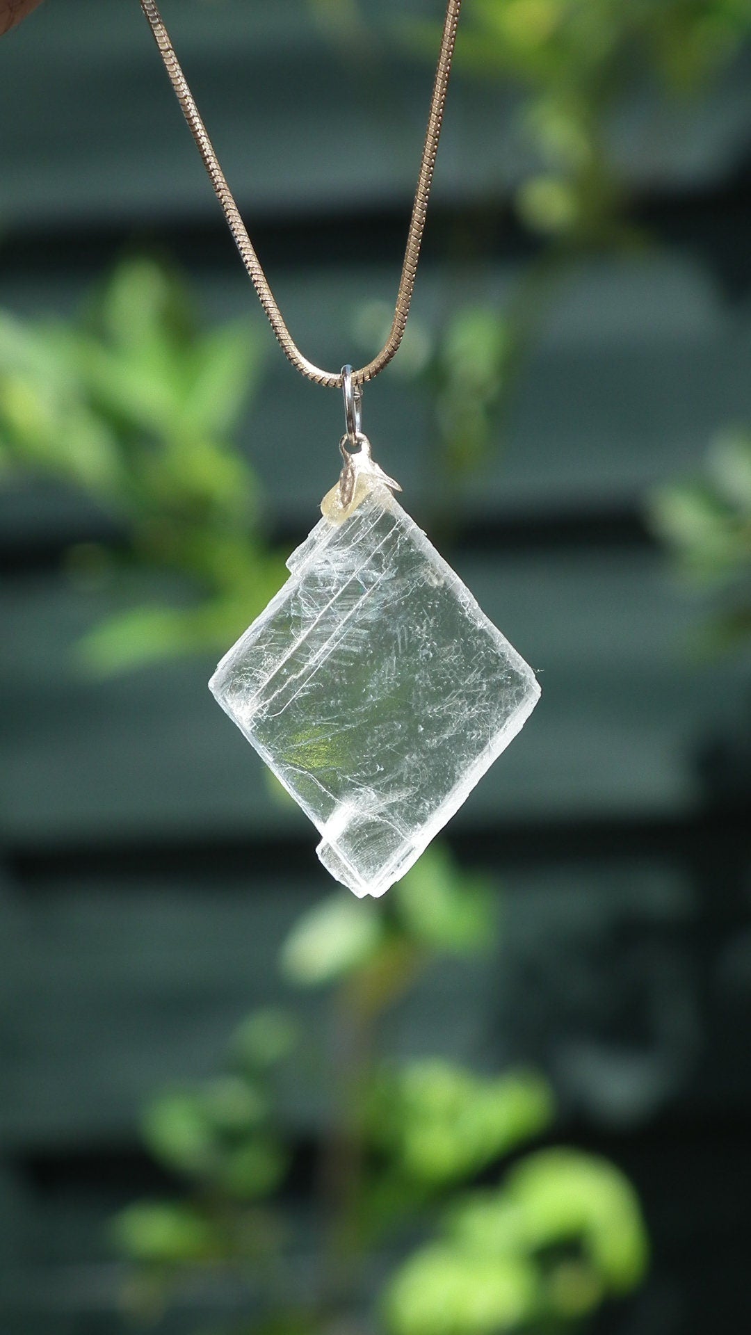 Optical Calcite pendant // Calcite Jewelry