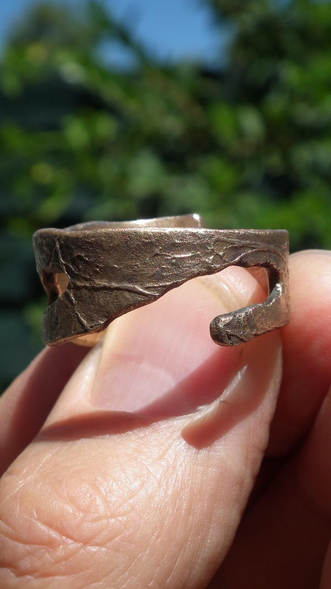 Handmade bronze ring