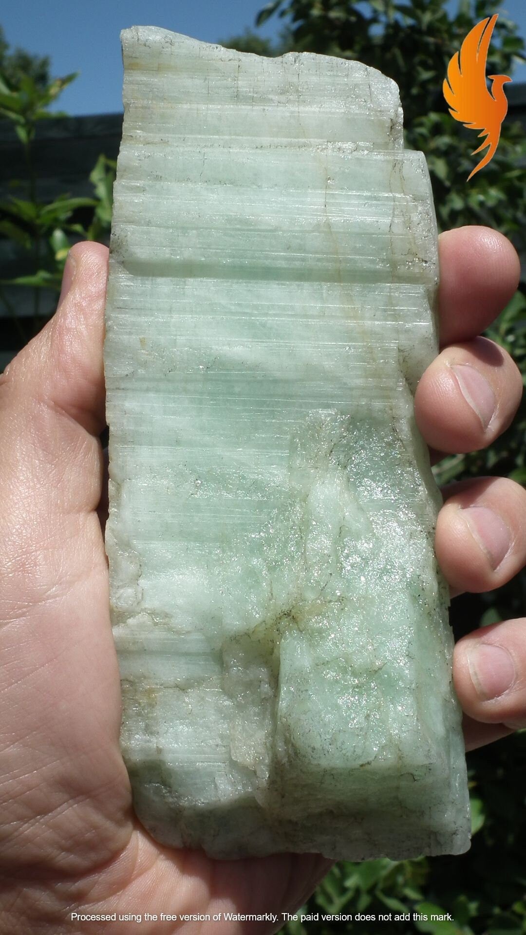 Aquamarine Slab // Aquamarine crystal