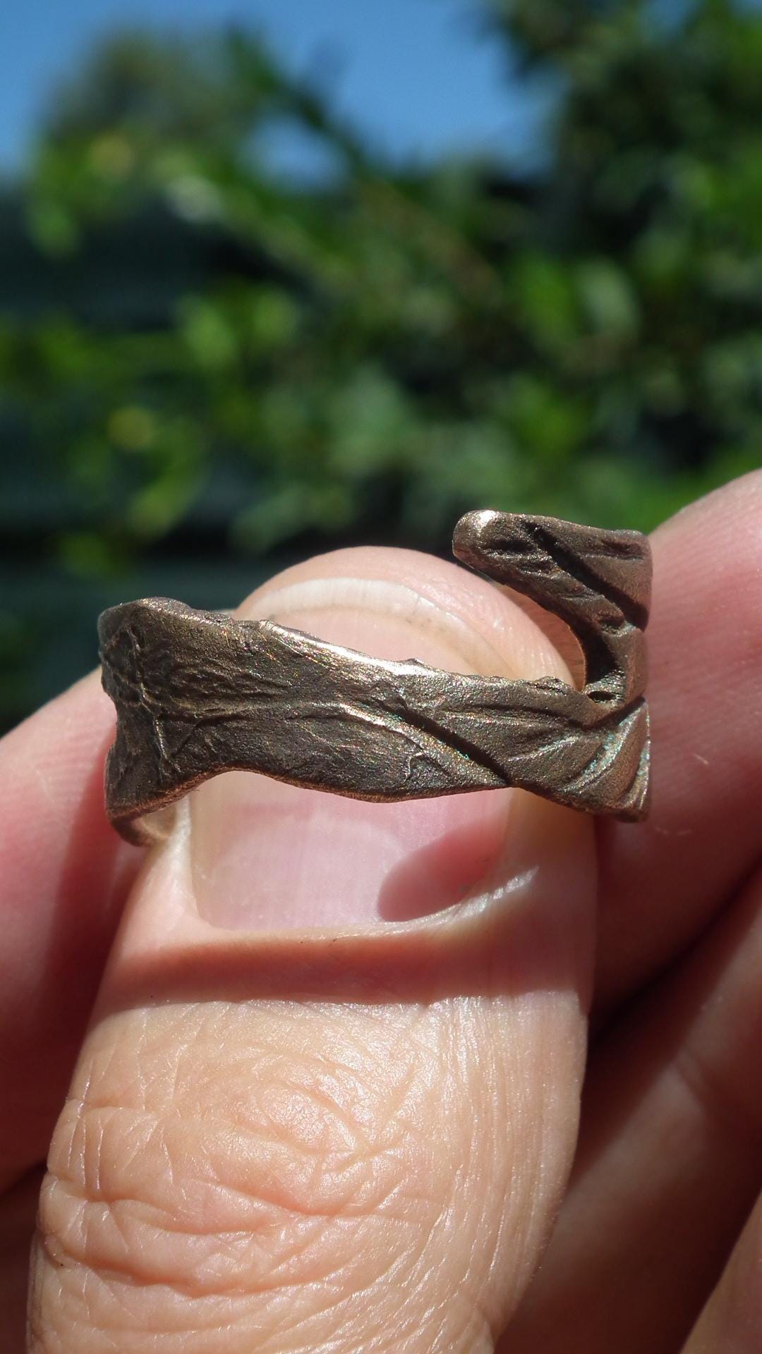 Handmade bronze ring