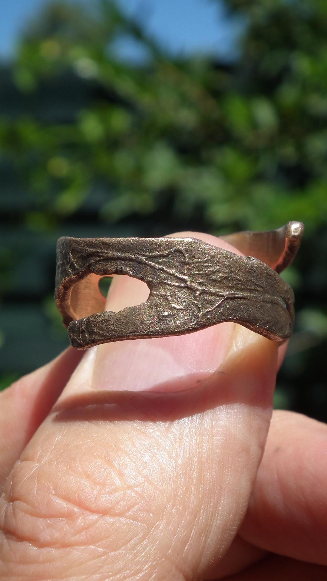 Handmade bronze ring