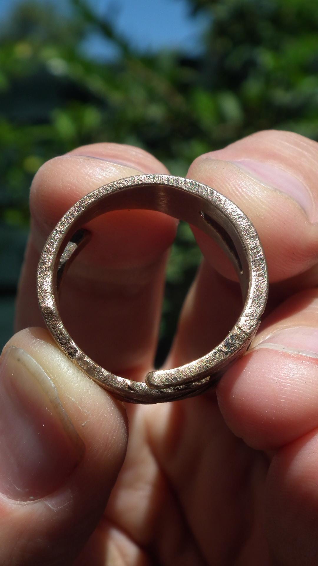 Handmade bronze ring