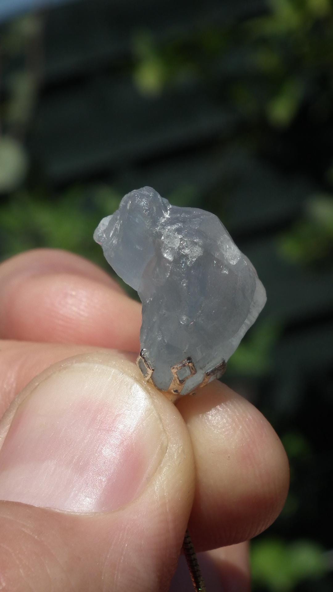 Celestite necklace / Celestite crystal / Blue celestite