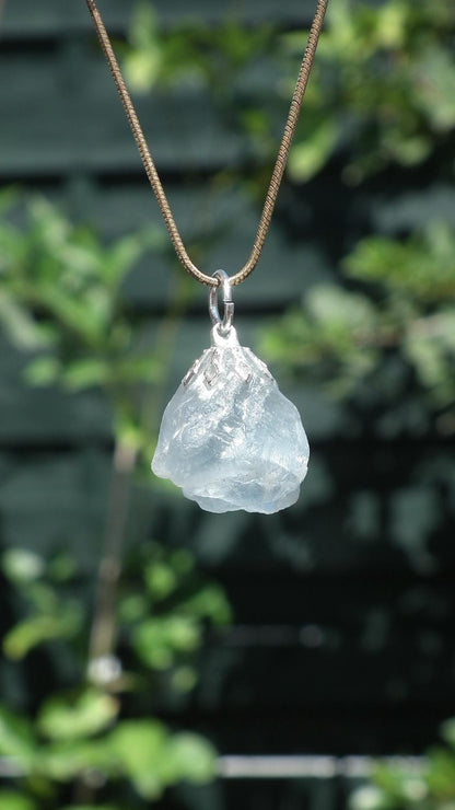 Celestite necklace / Celestite crystal / Blue celestite