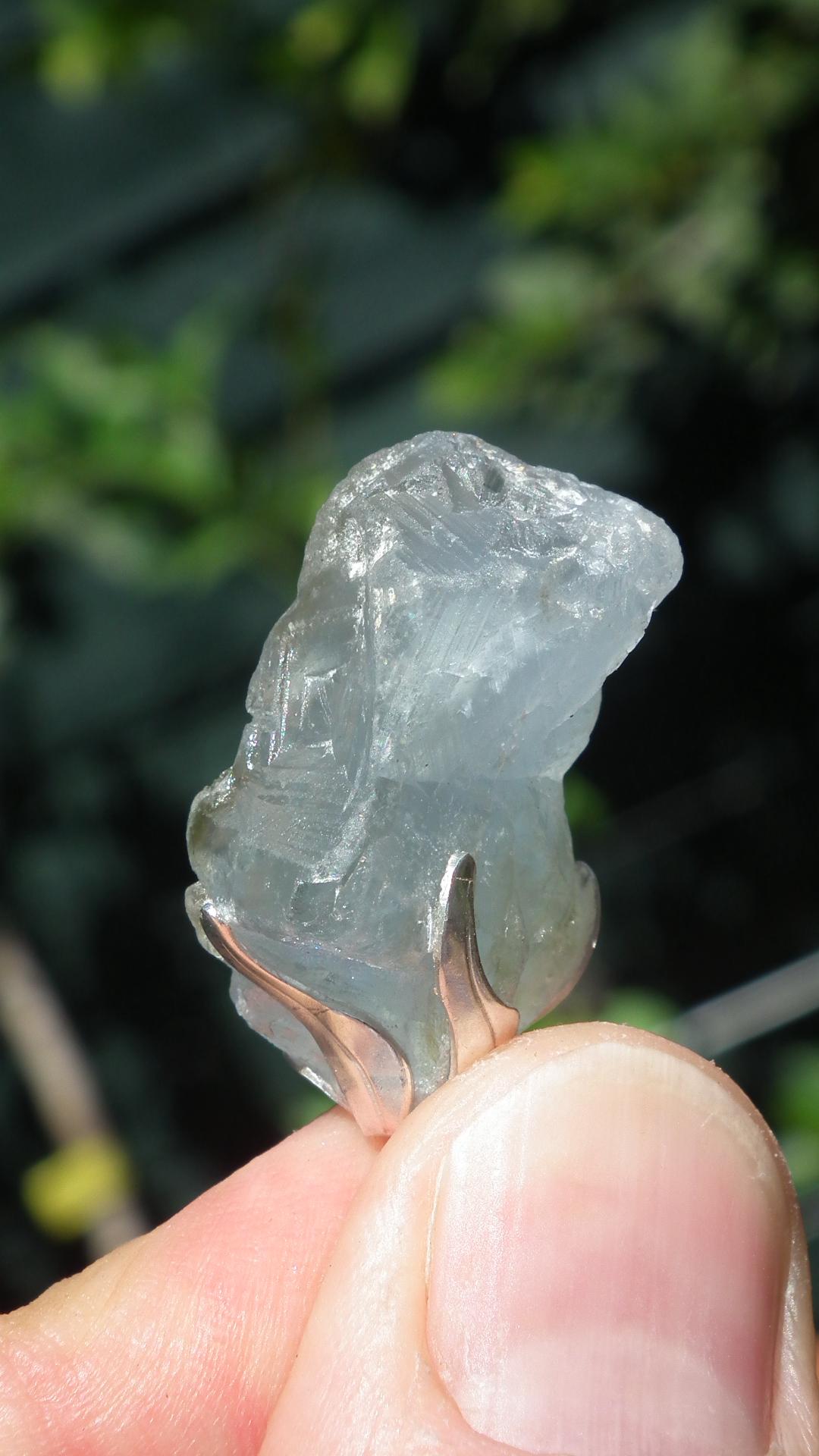 Celestite necklace / Celestite crystal / Blue celestite