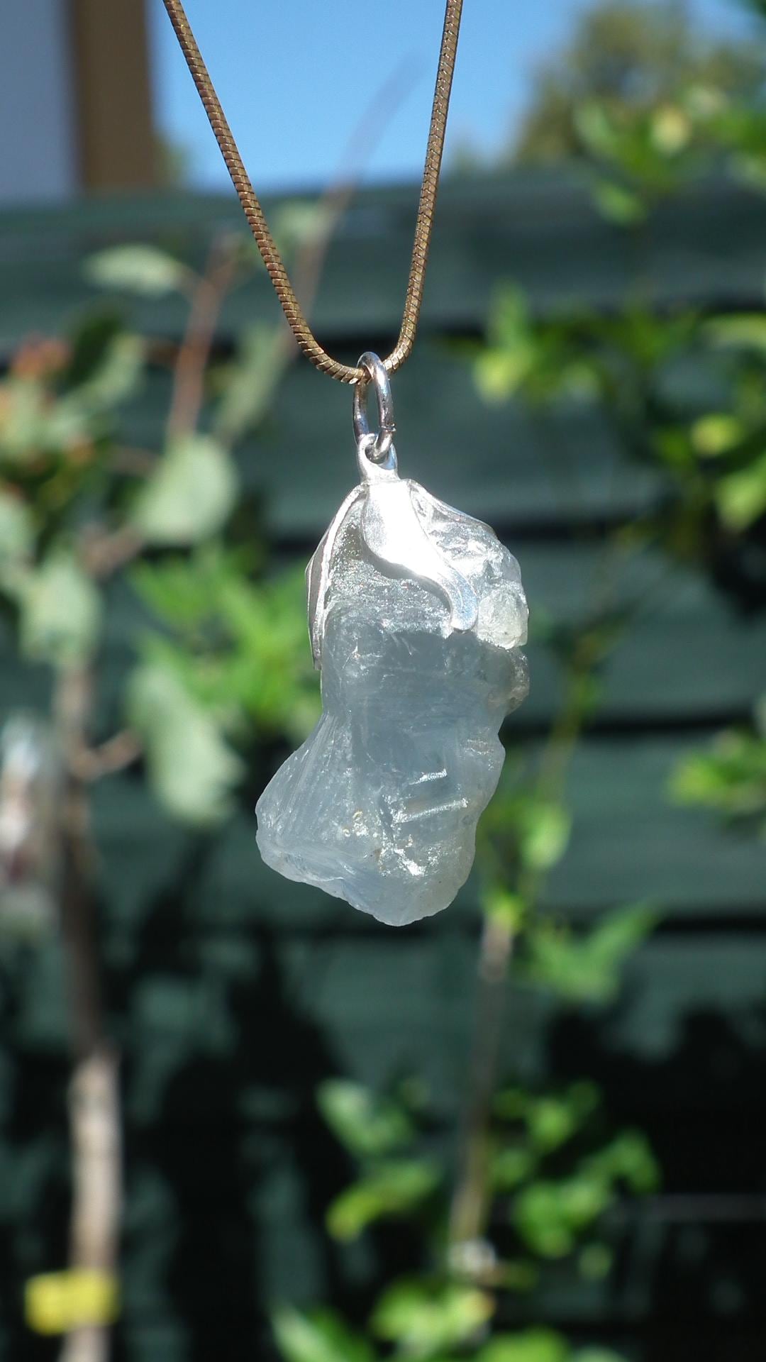 Celestite necklace / Celestite crystal / Blue celestite