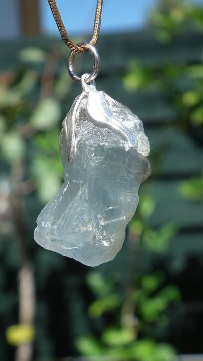 Celestite necklace / Celestite crystal / Blue celestite