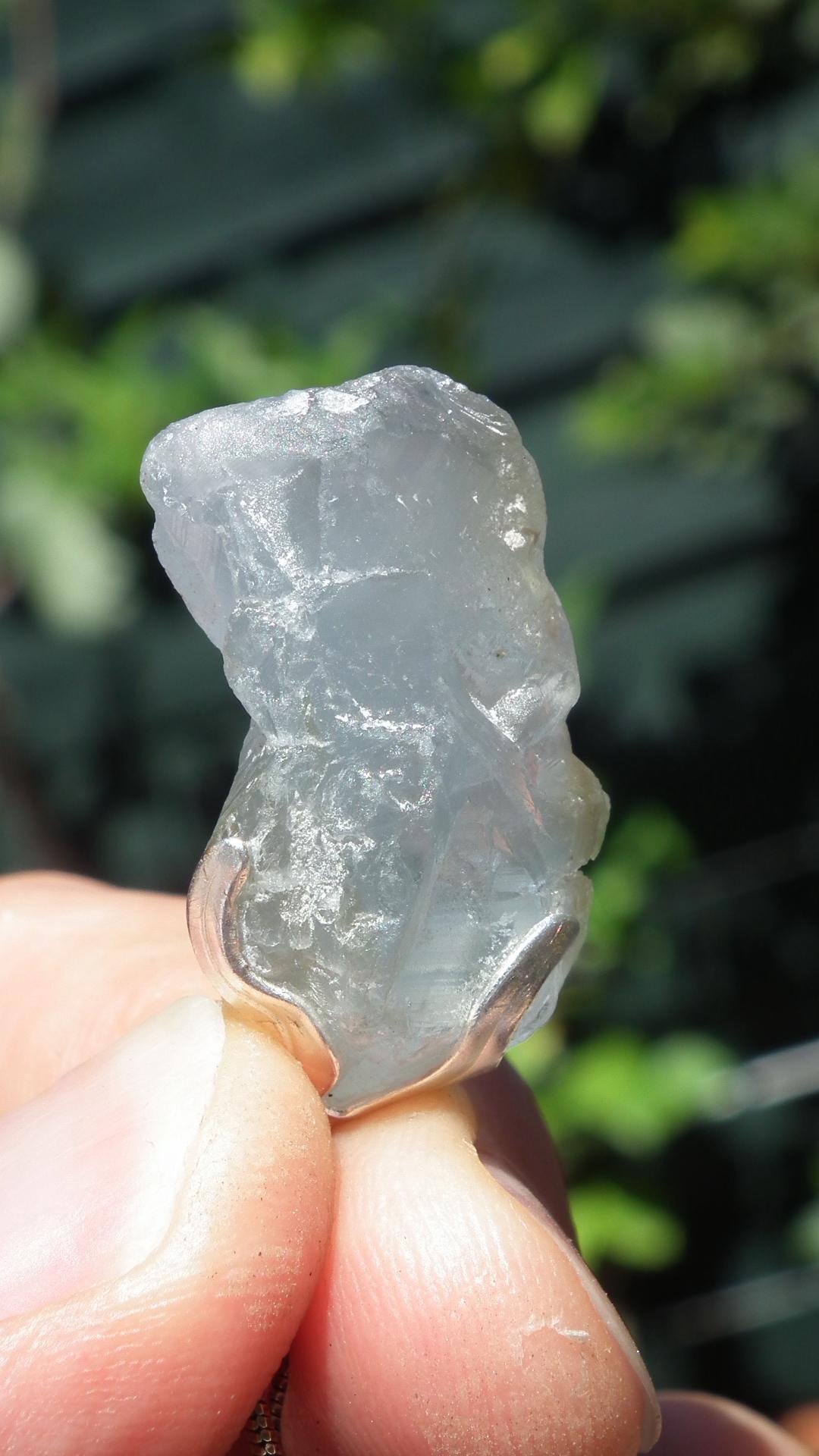 Celestite necklace / Celestite crystal / Blue celestite