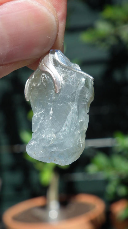 Celestite necklace / Celestite crystal / Blue celestite