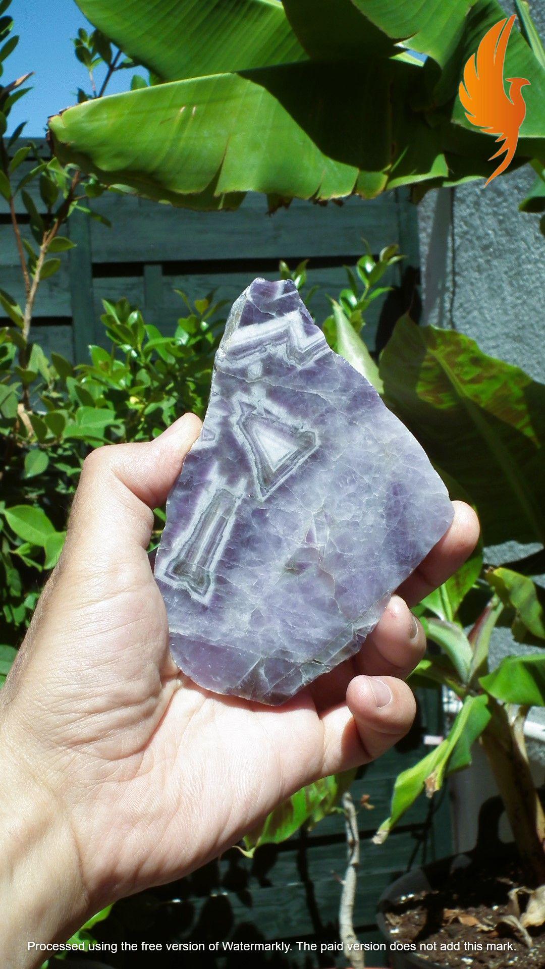 Chevron Amethyst polished freeform