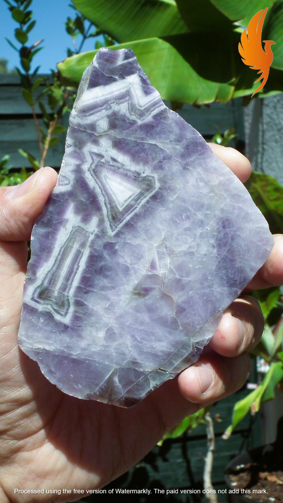 Chevron Amethyst polished freeform