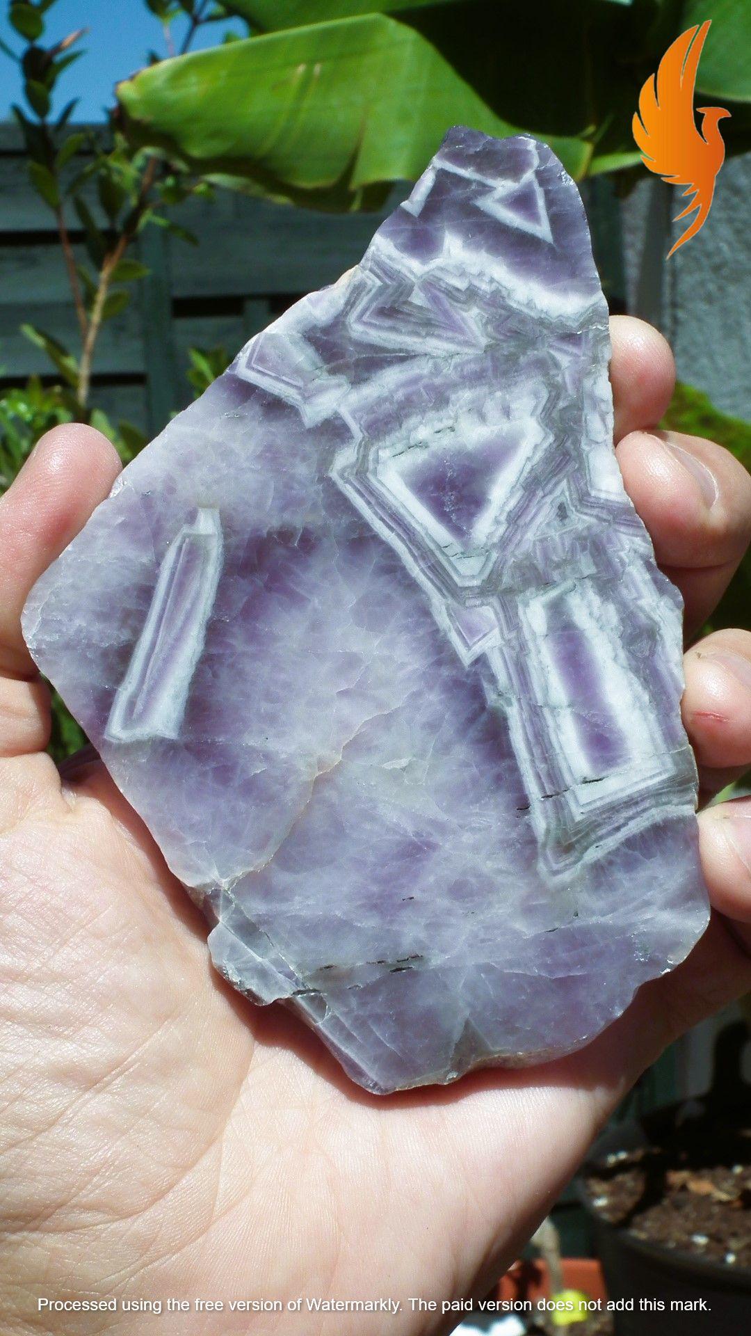 Chevron Amethyst polished freeform