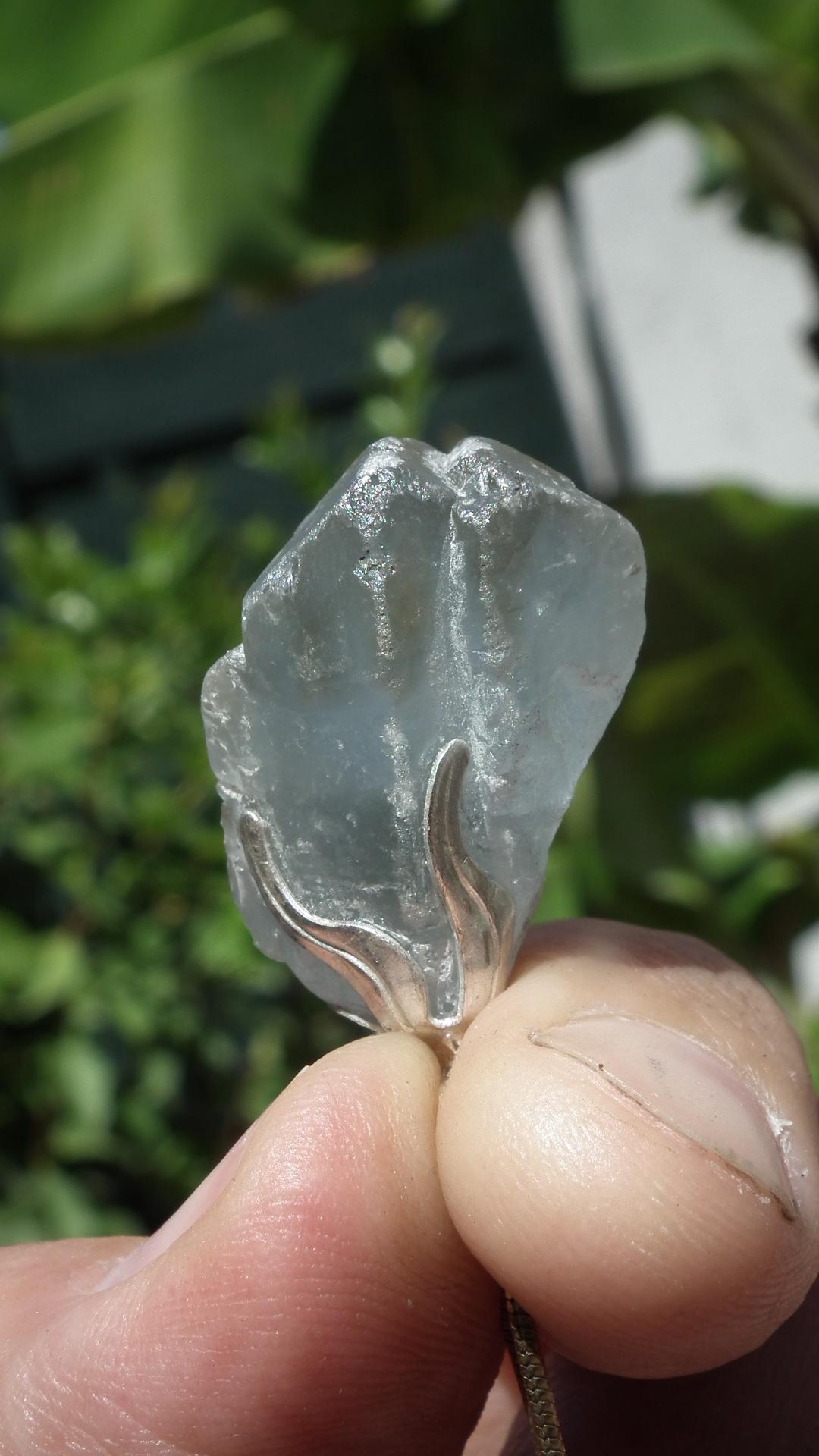 Celestite necklace / Celestite crystal / Blue celestite