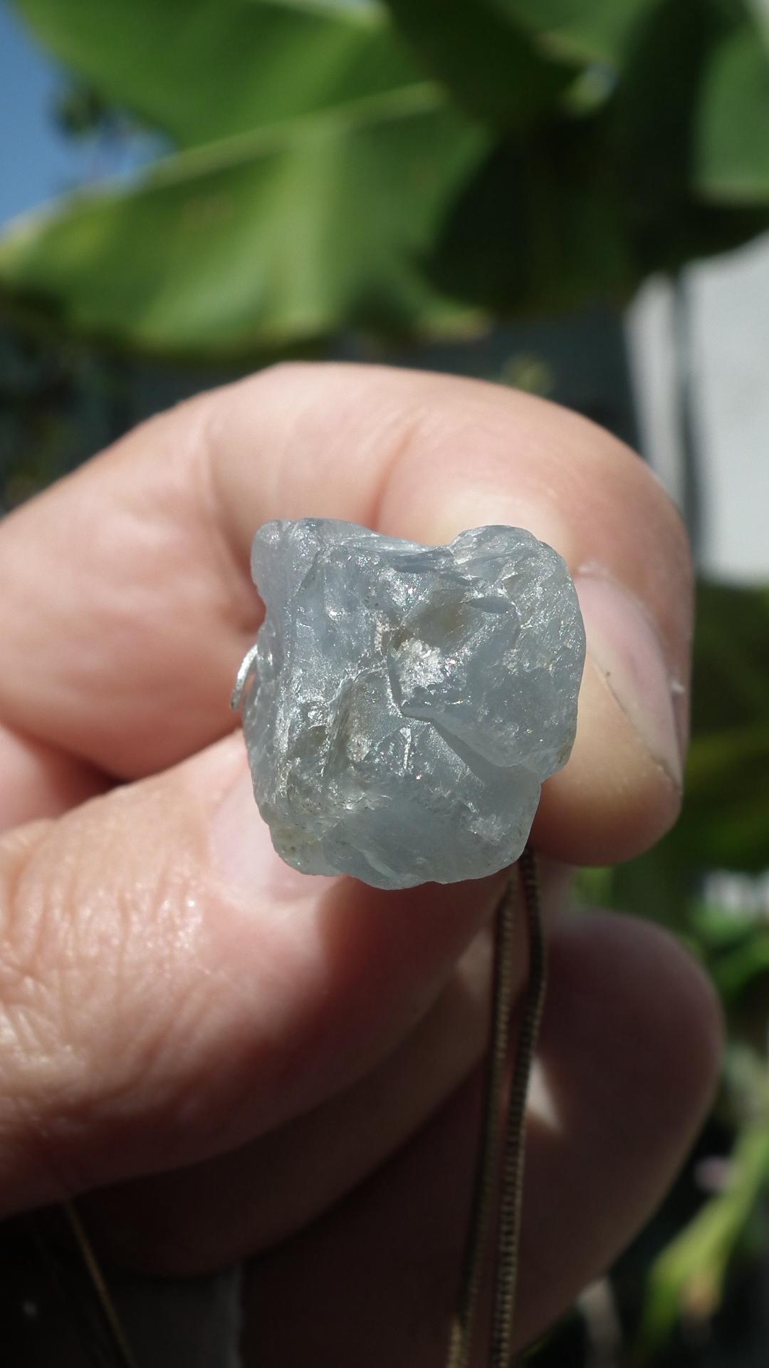 Celestite necklace / Celestite crystal / Blue celestite