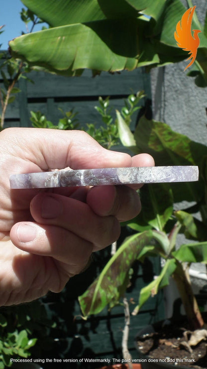 Chevron Amethyst polished freeform