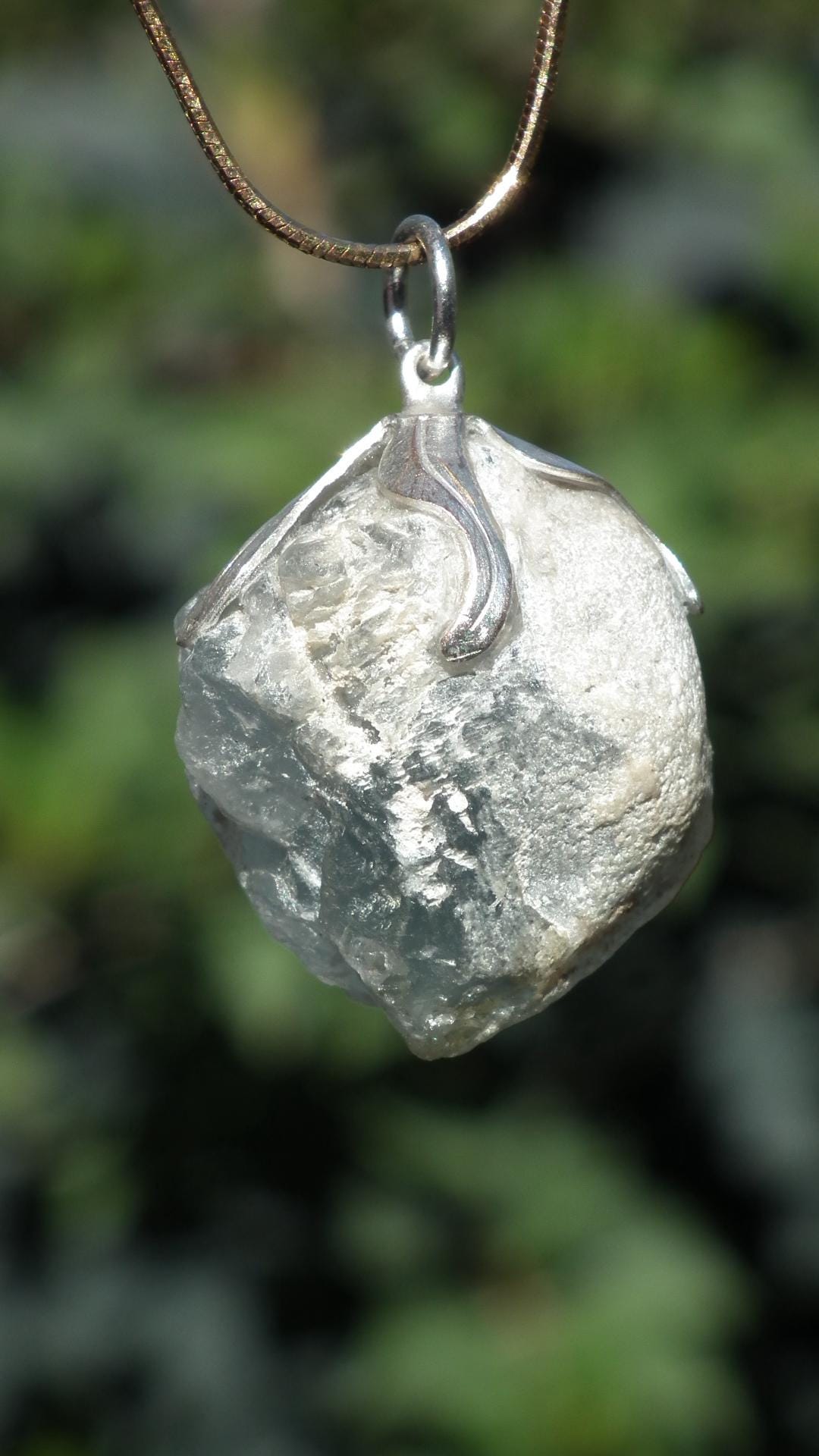 Celestite necklace / Celestite crystal / Blue celestite