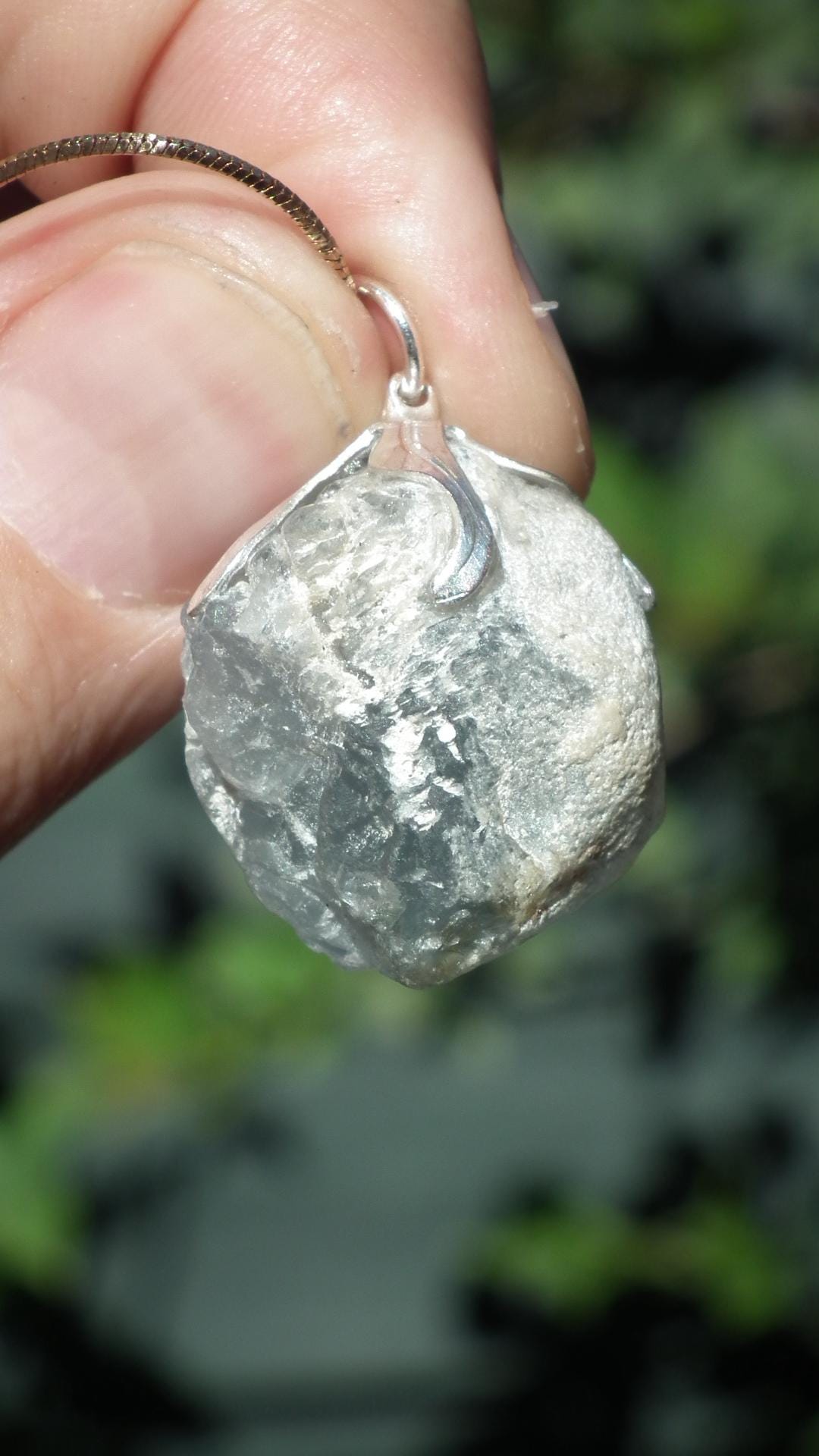 Celestite necklace / Celestite crystal / Blue celestite