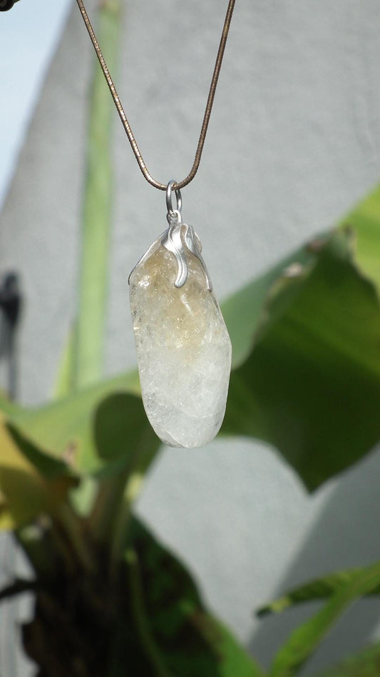 Raw citrine necklace // citrine jewelry // citrine crystal