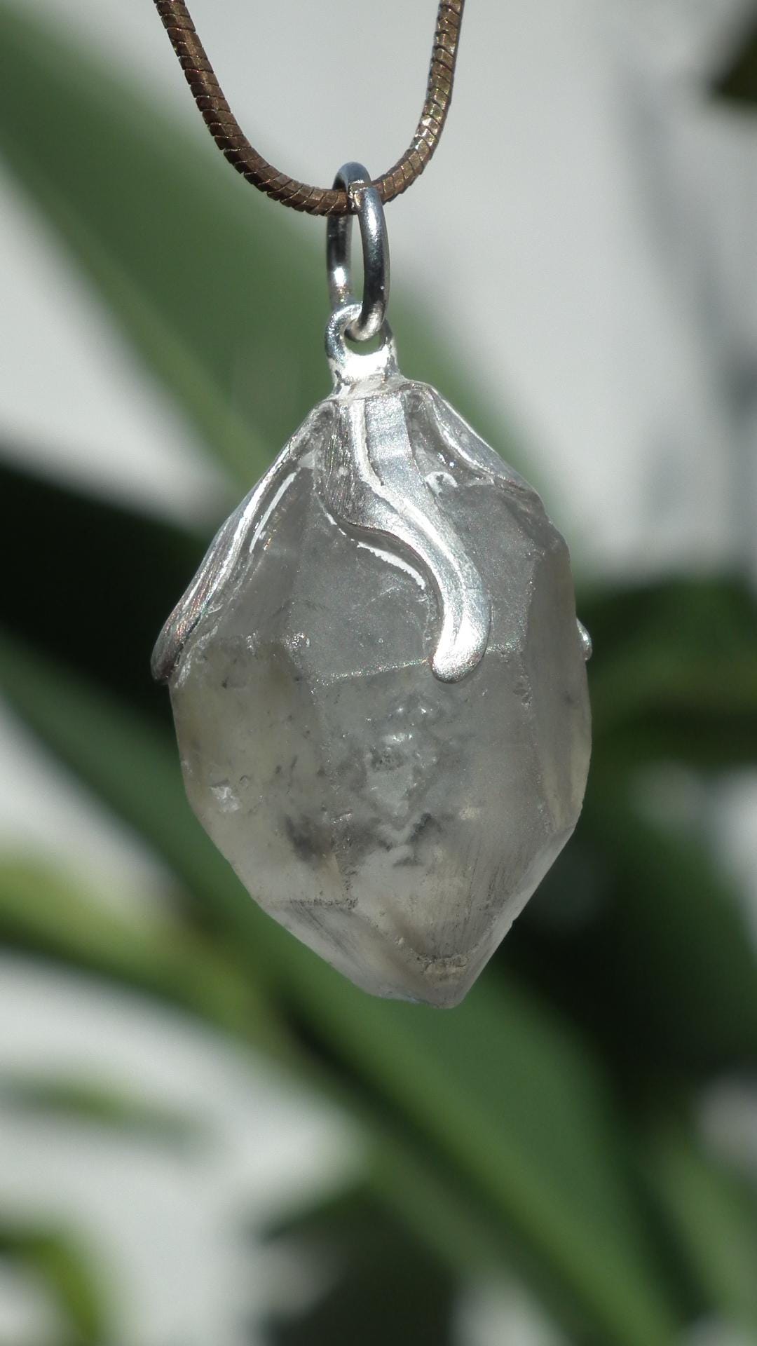 herkimer diamond pendant