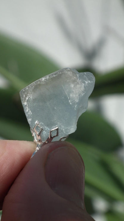 Celestite necklace / Celestite crystal / Blue celestite